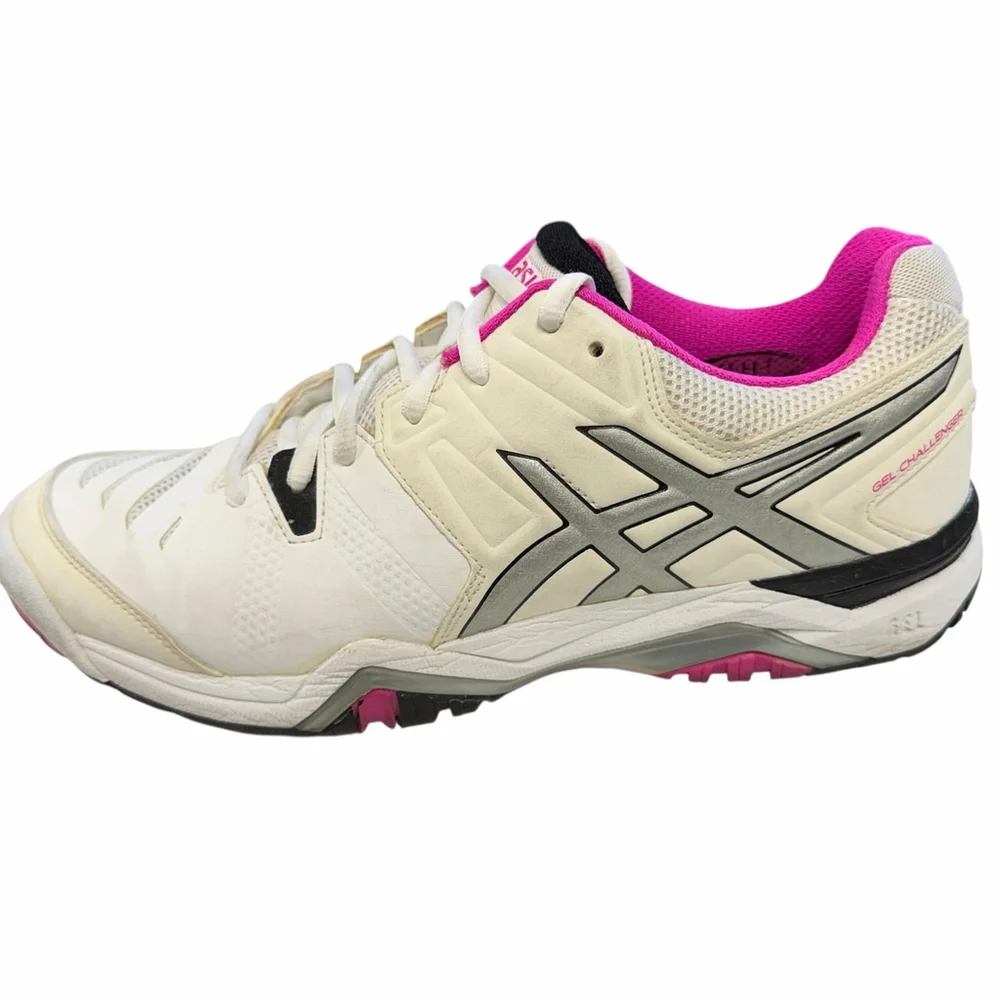 ASICS Gel Challenger 9 Women’s Tennis‎ Shoes White Pink Silver Size 9.5
